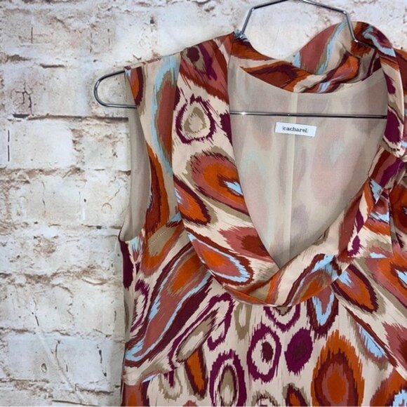 Cacherel Silk Sleeveless Ikat Print Dress - Picture 2 of 8